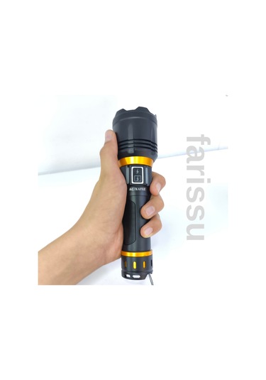 Rt-453 50w 1000 Lumen 4800 Mah 1-1,5 Km Menzilli Sarjli El Feneri Siyah