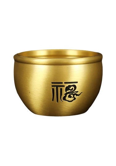 Trendooze Pirinç Fengshui Kase Baifu Vat Bakır, 5cmx3.3cm, Unik Dekor Hediye 5cmx3.3cm