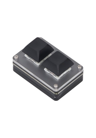 Mufunye 2 Tuşlu Usb Programlanabilir Mini Klavye, Rgb Işıklı, Kopyala-yapıştır-kes Ve Kısayol Tuşları, Akrilik Malzeme İle Taşınabilir