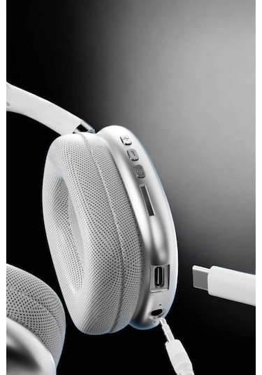 P9 Air Max Kablosuz 5.0 Mikrofonlu Bluetooth Kulaklık Beyaz Yüksek Ses Kaliteli