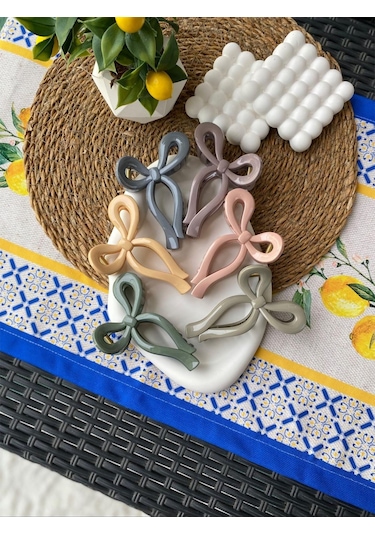 6'lı Fiyonk Pastel Renkli Mandal Toka Çok Renkli