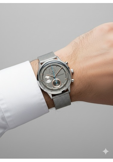 For Motion Erkek Kol Saati Gümüş Renk, Gümüş Kadran - Fc.1330fh.01, 2 Yıl Garantili Gümüş