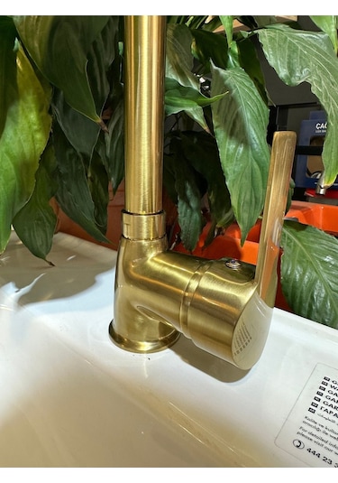 İsaoğlu Yapı Mat Gold Evye Bataryası Mat Altın Musluk Armatür Gold