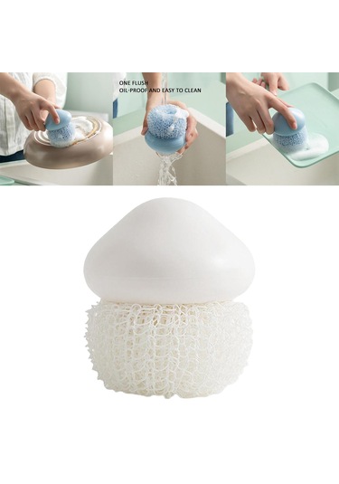 Suntek Dayanıklı Bulaşık Temizleme Topu Mutfak Naylon-beyaz Naylon Beyaz Diğer