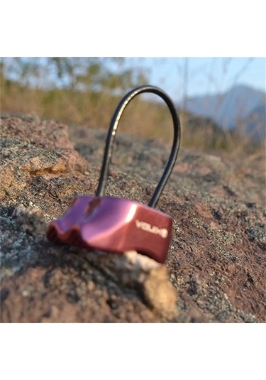 Besthome1 Çift Yuvalı Emniyet Halkalı Belay Kaya Tırmanışı Rappel Kullanıcı Cihazı Turuncu Turuncu