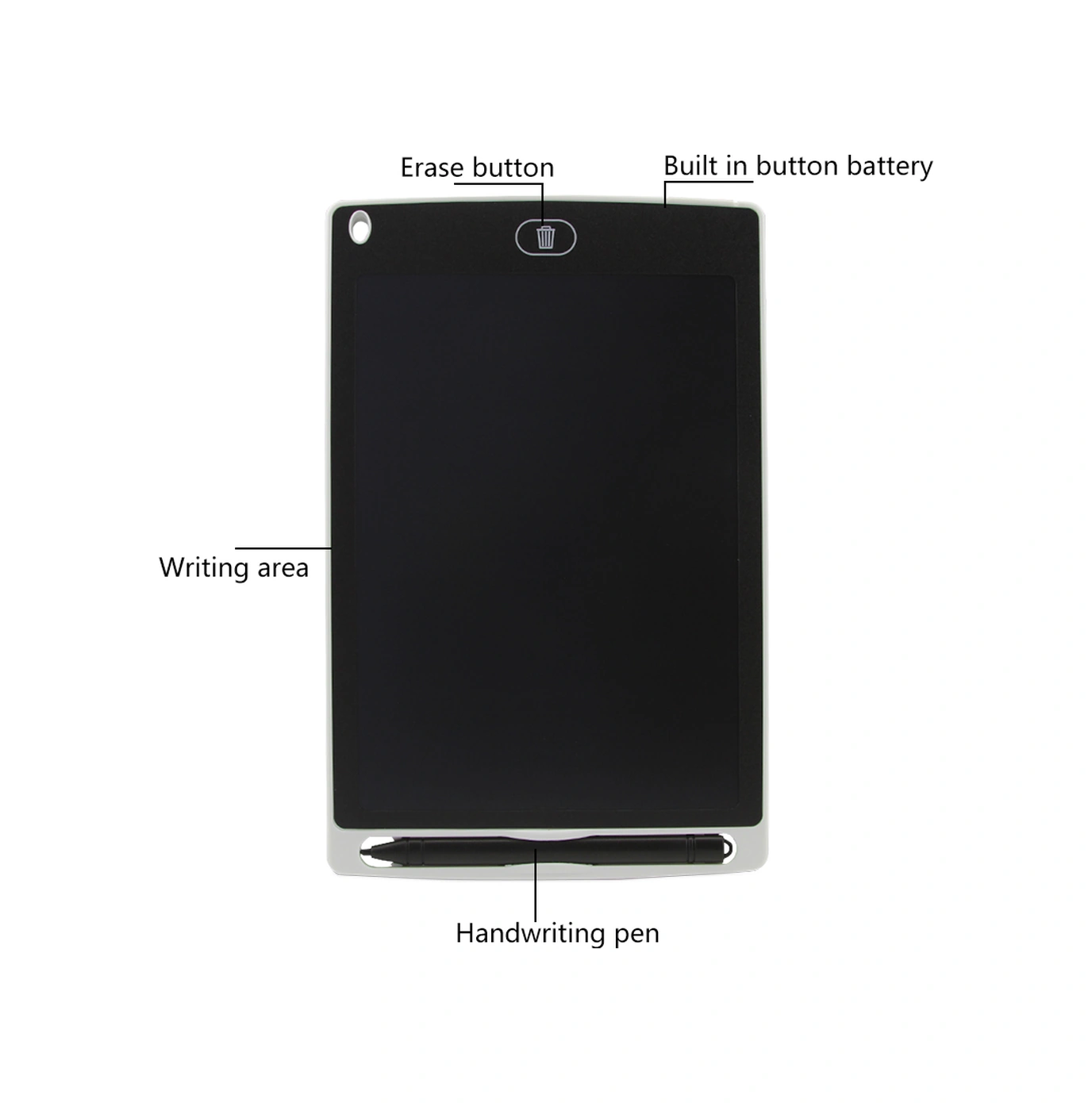Hombey 8.5 İnç Lcd Elektronik Yazma Tahtası - Parlak Ekran, Tek Tuş Silme, Taşınabilir, Çocuk Ve Ofis Kullanıma Uygun Siyah Diğer