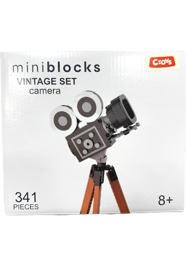 Mini Blok Vintage Kamera Yapım Seti 341 Parça
