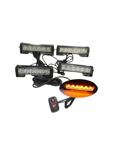 Space Power Ledli Çakar Lamba 4'Lü Sarı 12V Lapa194-1