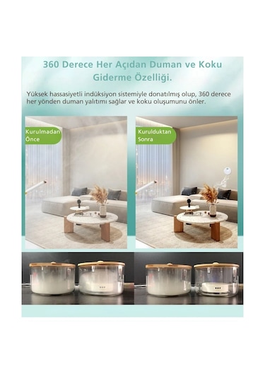 Techtic Kedi Tuvaleti İçin Akıllı Pet Koku Giderici Biyosensörlü