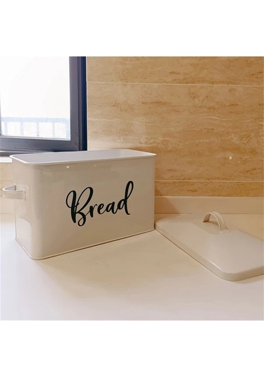 Willowhaven Faridabio Metal Ekmek Kutusu Beyaz Ekmek Ve Gıda Saklama Kabı Beyaz
