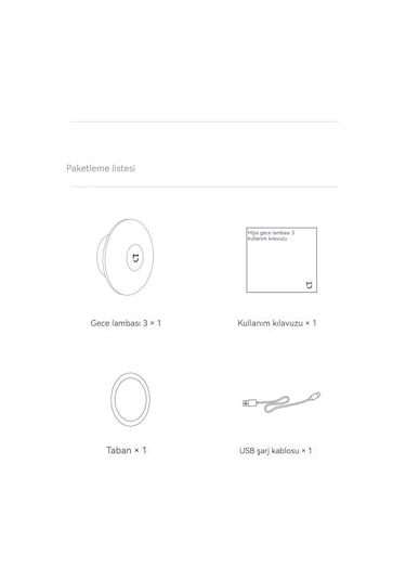 Lıcorıce Mijia Çok Fonksiyonlu Enerji Tasarrufu Şarj Endüktif Gece Lambası Sari