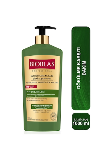 Bioblas Onarıcı Bakım Saç Dökülmesine Karşı Phytokeratin Şampuan 1.000 Ml - Keratin Bakım, Yıpranmış Saçlar