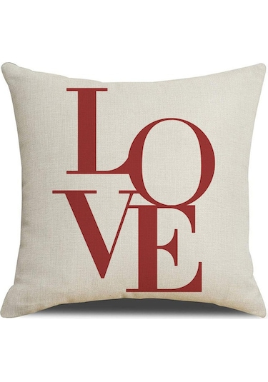 Kuzey Avrupa Geometrik Keten Yastık 50 50cm-2 Ekru