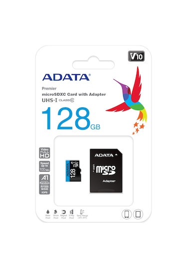 Adata 128GB Premier microSDXC Card with Adapter UHS-I Class10 V10 Hafıza Kartı