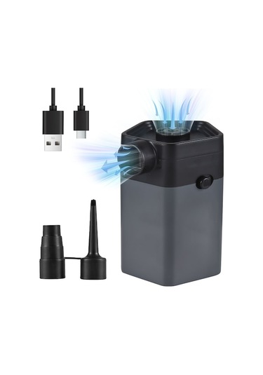 Taşınabilir Şişirme Pompası - 6000pa Basınç, 2850rpm, 120l/dk Hava Akışı, 2 Nozullu, Şişme Yatak Ve Şişme Eşyalar İçin