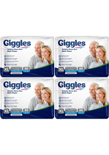 Giggles Hasta Bezi Yetişkin Bel Bantlı Tekstil Yüzey Xl 120adet XL