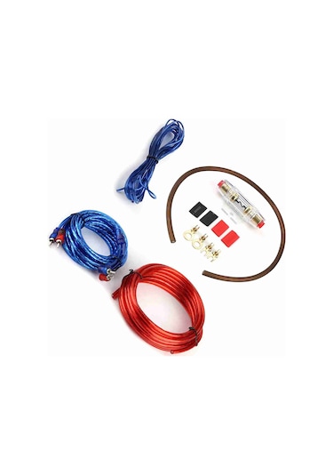 Yaleker Oto Ses Güçlendirici Bağlantı Seti - 60a Sigorta Fisi, Yüksek Kaliteli Bakır Telliler, Düşük Sinyal Kaybı, Rca Ses Kablosu Dahil