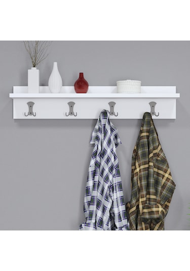 Ferniso Mobilya 80 Cm Duvar Askılık Beyaz