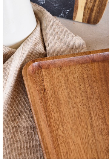 Akasya Dikdörtgen Tepsi 34x21 Cm Kahverengı Kahverengi