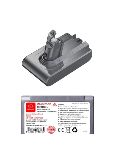 V6 Sv05 Motorhead 2500mah Uyumlu Pil Paketi / Bataryası Dysv6-sv05-01