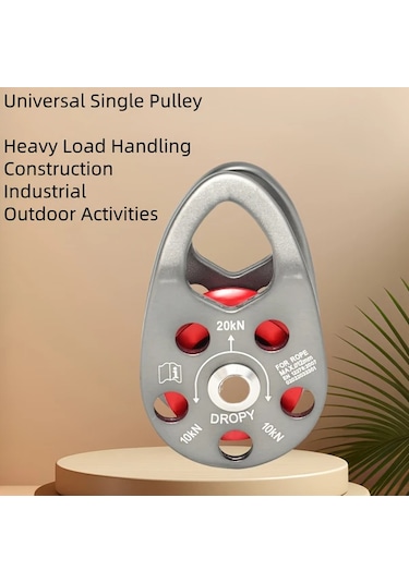 Elmpaly Gri Kırmızı Alüminyum Çok Yönlü Tekli Makara - Yüksek Dayanımlı, Aşınmaya Dayanıklı, Malzeme Taşıma Ve Endüstriyel Kullanım İçin