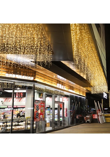 Fişli Peri Led Işık Gün Işığı Renk 10 Metre 100 Led Şeffaf Kablo 8 Modlu Dış Mekan Dekoratif Aydınlatma Gün Işığı