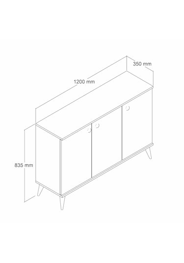 Fernıso Bohem 120 Cm Konsol Ceviz Beyaz