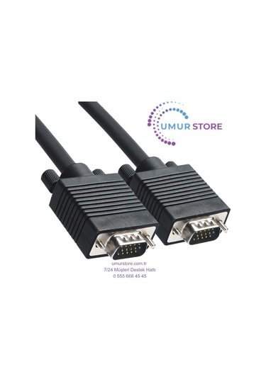 5m Ferrit Core Emı/rfı Filtreli Vga Monitör Kablosu