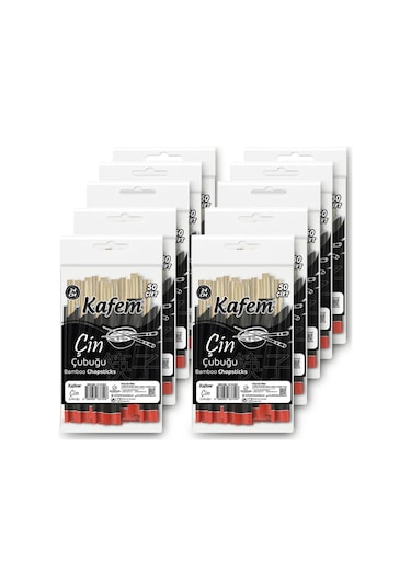 Bambu Çin Çubuğu (Chopsticks) 24 CM - 50 Çift x 10 Paket - Kafem