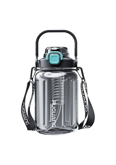 Fuguang Plastik Bardak Büyük Kapasiteli Uzay Kupası Açık Spor Su Şişesi Bwn9yv Beyaz - Siyah