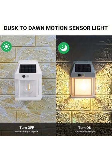 Güneş Enerjili Sensörlü Duvar Lambası
