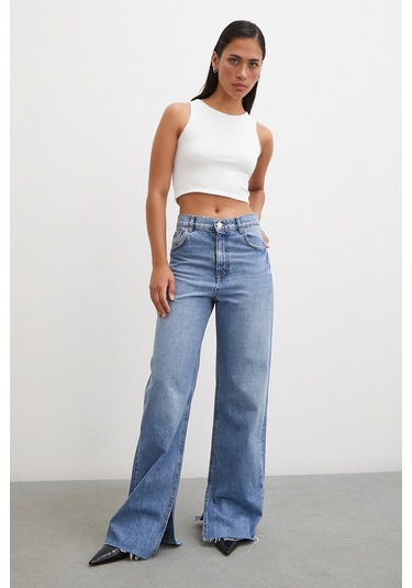 Never More Basic Crop Top Beyaz Beyaz