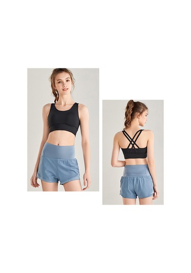 Jeemson Kadın Spor Şortu: Yoga, Koşu Ve Fitness İçin Yüksek Bel Hızlı Kuruma Özellikli Mavi Şort Mavi