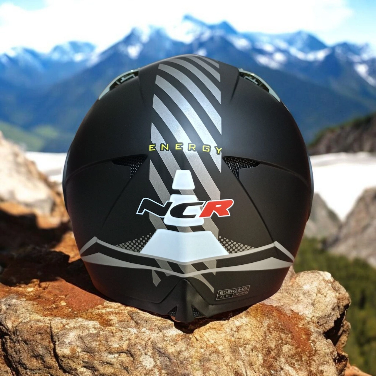 Ncr-158 Çene Açılır Gözlüklü E-ce Belgeli Kask Kırmızı -  Siyah