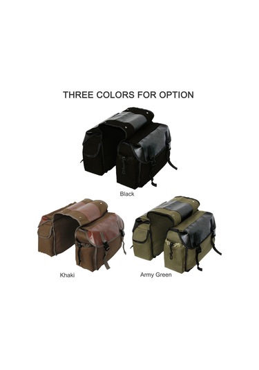 Hombey Açık Hava Çantası Motosiklet Büyük Kapasiteli Eyer Çantası Motosiklet Sürüş Seyahat Tuval Su Geçir Asker Yeşili