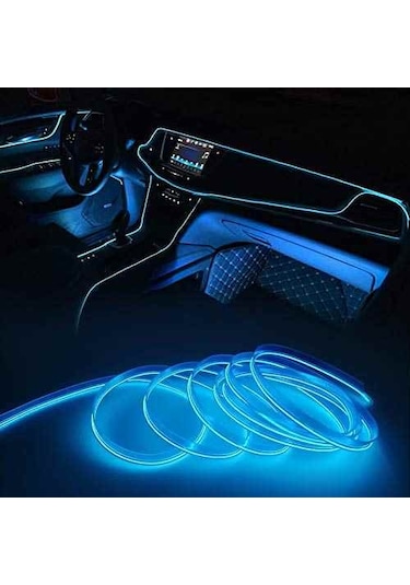 2 Metre 12V Mavi İp Neon İp Led Araç İçi Neon Led