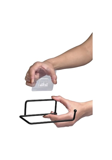 Okyanus Home Siyah Yapışkanlı Eko Magic Fix Sihirli Yapışkan Wc Kağıtlık