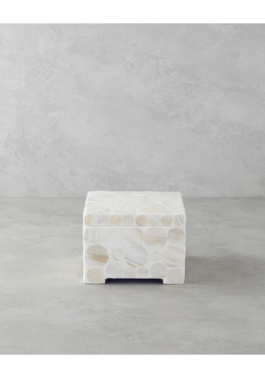 English Home Aline Dekoratif Kutu 17x17x13 Cm Krem