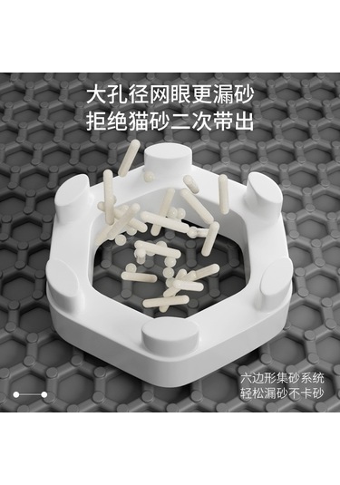 Geeksen Kedi Kumu Matı, Kedi Kumu Tutan, Taşınmasını Önleyen, Çift Katlı Eva, Evcil Hayvan Döşemi, 40x60 Cm, Gri, Dayanıklı, Ev Kullanıma İdeal