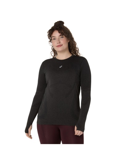 Asics Road Seamless Ls Top Kadın Siyah Uzun Kollu Tshirt 2012d290-001 Siyah