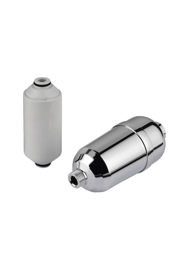 Konesam 15 Aşama Klordan Korumalı Duş Filtresi - Sabit, Yağmur Ve El Tipi Duş Basınçlarına Uygulanabilir - Sağlıklı Su İçin Chrome Kaplama Gümüş