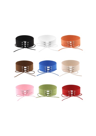 2 Adet Basit Kişilik Punk Bağlı Yaka Moda Kadife Yaka Kemik Kolye, Rastgele Renk Teslimatı Çok Renkli