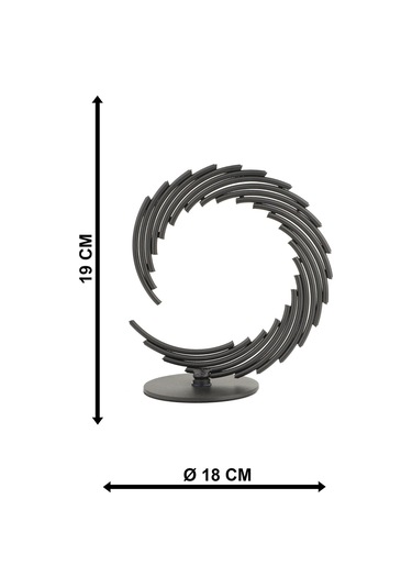 Begüsa Bakü Metal Aksesuar Biblo 18 Cm Siyah