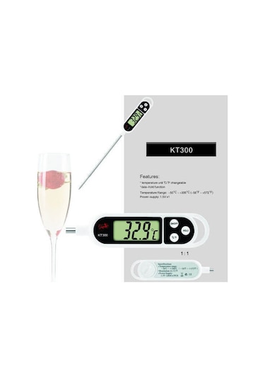 Sıvı. Gıda. Et. Su. Yiyecek Mutfak Termometresi - Sıcaklık Ölçer