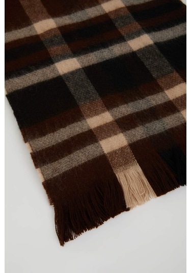 DeFacto Erkek Kareli Dokuma Atkı C8263AX24WNBN207