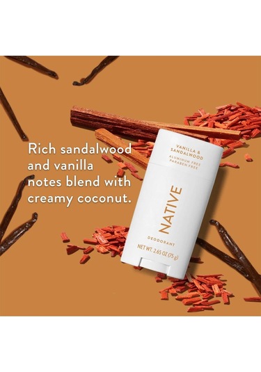 Native Vanilla & Sandalwood Flower Alüminyumsuz Stick Deodorant 75gr