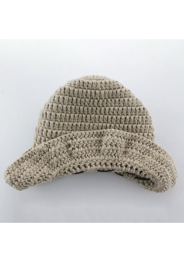 1 Takım Yenidoğan Prop Kostüm Sevimli Çekici Yün Iplik Bebek İçin Bebek Pelerin Kap Giymek Rahat Kahverengi