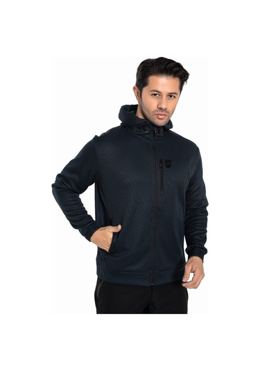 Crozwise Erkek Kapşonlu Spor Sweatshirt Antrasit