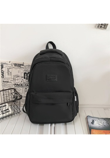 Padalink Kadın Sırt Çantası Üniversite Öğrencisi İçin Yoğun Kapasiteli Bilgisayar Taşıyabilir Dış Etkinliklere Uygun Siyah Dayanıklı Siyah