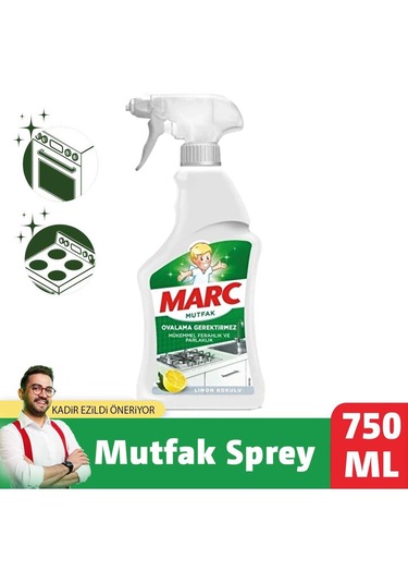 Marc Mutfak Temizleyici Yağ Çözücü Limon Kokulu Sprey 750 ML